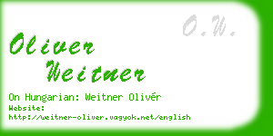 oliver weitner business card
